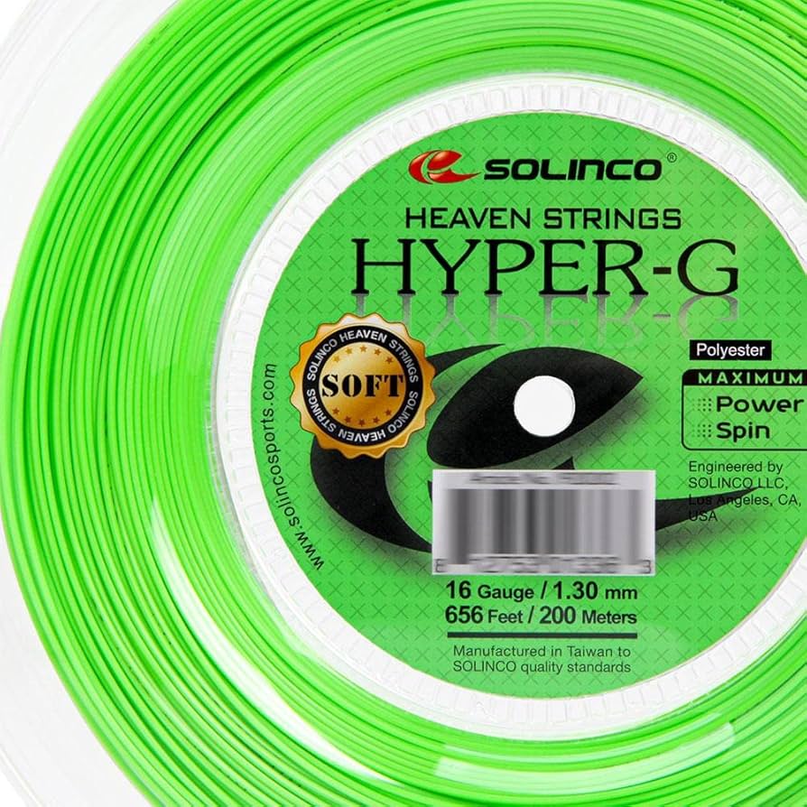 Solinco Hyper-G Soft Tennis String - 1.30mm/16 - Green